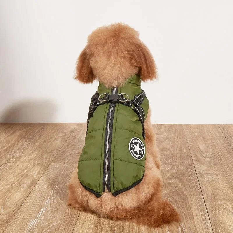 Comfortable Dog Jacket With Harness